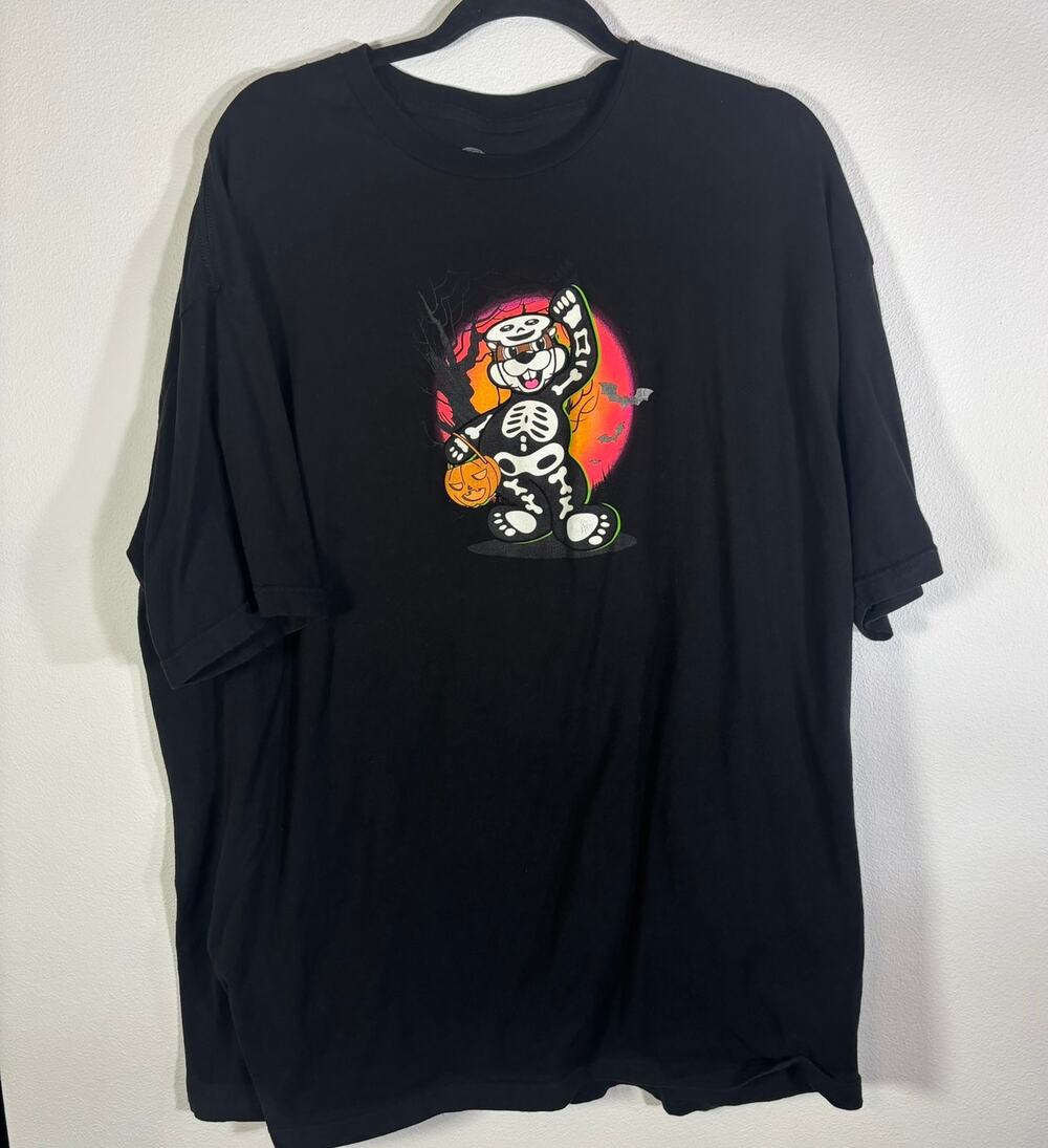 Buc-ee's Halloween T Shirt 3XL Black Spooky Stuff Skeleton Beaver Graphic